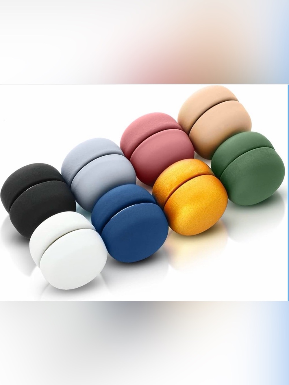 Luinabio 8-Pair Matte Magnetic Hijab Pins Multi-Use Scarf Magnets
